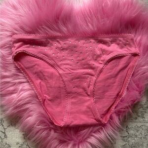 Victoria’s Secret women’s panties rhinestone pink brief style size XS 🩷